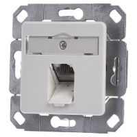 Metz Connect 130C371101 I Netwerkdoos Inbouw Inzet met centraalstuk CAT 6A 1 poort Parel wit