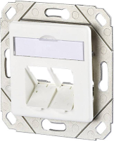 Metz Connect Modul Dose 2Port UPk unbest.RW Netwerkdoos Inbouw (in muur) Inzet met centraalstuk Zonder connectoren 2 poorten Zuiver wit (RAL 9010)