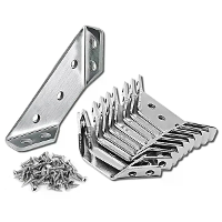 Meubelhoekconnector 20PCS Universele roestvrijstalen L beugels voor hout metaal hoekbeugels planken tafels kasten