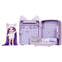 MGA Entertainment Na! Na! Na! Surprise   3 in 1 Backpack Bedroom speelset van serie 3   lavendelkleurige kitten pop