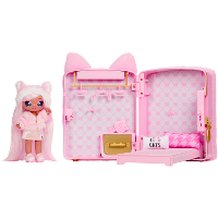 MGA Entertainment Na! Na! Na! Surprise   3 in 1 Backpack Bedroom speelset van serie 3   roze kitten pop