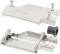 MH Connectors MHDCMR37 ULP 1060 0135 04 D sub behuizing Aantal polen: 37 Metaal 90 ° Zilver 1 stuk(s)