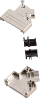 MH Connectors MHDVSL09 K 6560 0206 31 D sub behuizing Aantal polen: 9 Metaal 45 ° Zilver 1 stuk(s)