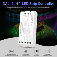 MiBOXER DL5 5 IN 1 LED Strip Controller Common Anode Compatibel met afstandsbediening / DALI busvoeding DC12 24V