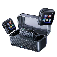MicACEK9 Draadloze Lavalier Microfoon met LCD display Digitale Weergave 48 uur Afspelen 95dB Ruisonderdrukking Clipmicro