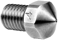 Micro Swiss MicroSwiss mondstuk 0,4 mm voor Flashforge Creator Pro2, Creator Max2 Brass Plated Wear Resistant Nozzle 0.4Mm M2801 04