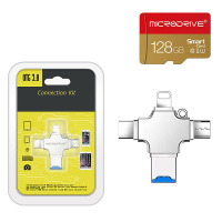 Microdrive 4 in 1 USB3.0 Flash Drive iP/Type C/Micro/USB 128 GB High Speed Data Transmissie Draagbaar Geheugen U Disk OT