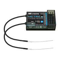 Microzone MC7RE V2 2.4GHz 7CH Dual Antenna PWM SBUS RC Ontvanger Ondersteuning Mc6mini Mc7mini Mc8mini Zender voor RC Vl