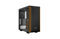 Midi tower PC behuizing BeQuiet Pure Base 600 Zwart/oranje Geluidsdemping, Zijvenster, 2 voorgeÃ¯nstalleerde ventilators