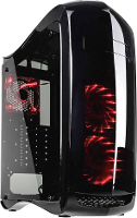Kolink PUNISHER B Midi tower PC behuizing Zwart 3 voorgeÃ¯nstalleerde LED ventilators, Ventilatiebesturing, Geschikt voor AIO waterkoeling, Geschikt voor