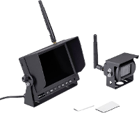Midland Truck Guardian PRO Draadloos achteruitrijcamerasysteem 4 camera ingangen, Afstandshulplijnen, Extra IR verlichting, Geïntegreerde microfoon Vaste