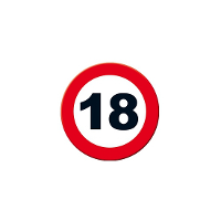 18 Jaar Leeftijd feestartikelen   Decoratie wand/muur stopbord   verjaardag   Dia 49 cm