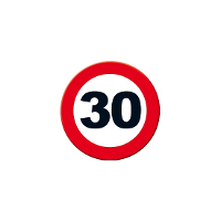 30 Jaar Leeftijd feestartikelen   Decoratie wand/muur stopbord   verjaardag   Dia 49 cm