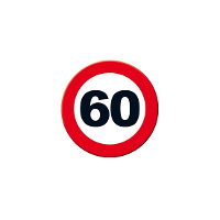 60 Jaar Leeftijd feestartikelen   Decoratie wand/muur stopbord   verjaardag   Dia 49 cm