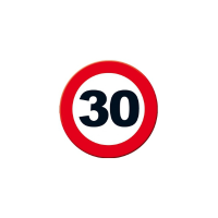 Decoratie verkeersbord 30 jaar 49 cm