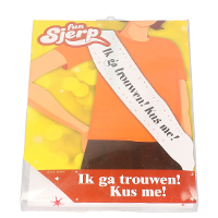 Miko sjerp   Ik ga trouwen kus me   wit   bruid sjerp   vrijgezellenfeest