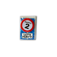 Wenskaart Happy Birthday 2 jaar