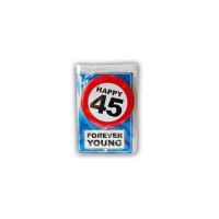 Wenskaart Happy Birthday 45 jaar