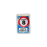 Wenskaart Happy Birthday 8 jaar
