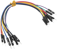 MikroElektronika MIKROE 513 Jumperkabel Raspberry Pi, Banana Pi, Arduino [10x Draadbrug stekker   10x Draadbrug stekker] 15.00 Cm Bont