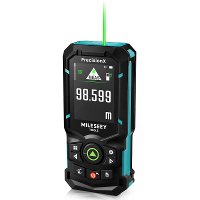 Mileseey S50 Groene Laserafstandsmeter 400ft Hoge Precisie Oplaadbare Afstandsmeter P2P Meting Slimme App IPS Scherm USB