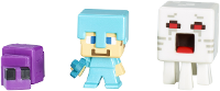 Minecraft Mini Figures 3 Pack   Ghast/diamond Steve/slu.