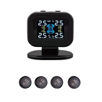 Mini Auto TPMS Bandendrukbewakingssysteem met Externe Bandendruksensor Temperatuurmonitor LCD display