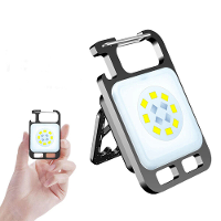 Mini COB sleutelhanger zaklamp Oplaadbare lamp voor kamperen met magneet 4 verlichtingsmodi voor kamperen thuisgebruik,