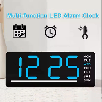 Mini Digitale Tafelklok LED Alarmklok Temp 5 Niveaus Verstelbare Helderheid 12/24U Slaapkamer Elektronische Bureauschaar