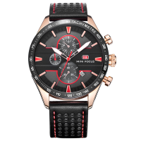 Mini Focus Mf0002g Chronograph Men Wrist Watch Working Sub Dials Quartz Movement Watches