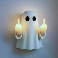 Elfeland Mini Halloween Spook Nachtlicht Schattige Creatieve Hars Nachtlampje Halloween Cadeau Ornament voor Muur Balkon