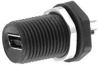 Mini USB 2.0 Type B Chassisbus, inbouw Encitech M12 1310 0008 01 encitech 1 stuk(s)