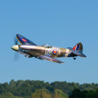 MinimumRC Spitfire MK XVI 400mm Spanwijdte 5CH Vliegtuig met Inklapbaar Landingsgestel RC Vliegtuig KIT+Motor