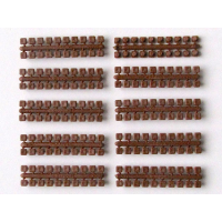 1 Punt kleurstrips donkerbruin (612), 10 stuks