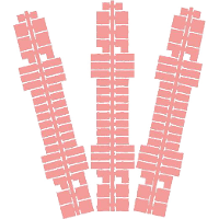 Ministeck Kleurstrips roze, 9 stuks puzzel 31615