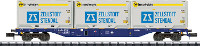 MiniTrix 18420 N containerwagen van de European Rail rent