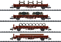 MiniTrix T18707 Lageboordwagen van de DB, MHI 3 delige set