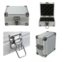 Minitype Silver Aluminum Tattoo Machine Box Portable Carrying Case
