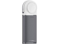 Mipow iWatch Power Tube Inductie powerbank 1000 mA 6000 mAh Uitgangen Qi standaard, Apple dock stekker Lightning Antraciet, Wit