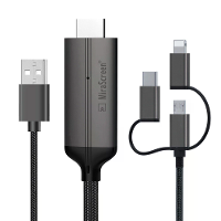 MiraScreen 3 in 1 USB naar HDTV kabel 1080P HD videoconversiekabel Zelfde schermkabel TV Computer 2 meter schermprojecti