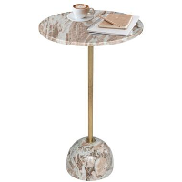 MISOU Marmere Bijzettafel   Bruin Beige