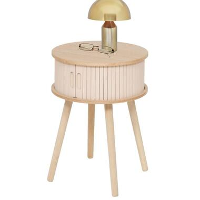 MISOU Nachtkastje met Kastje   Beige