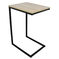Orange85 Bijzettafel Vierkant Hout Zwart 45x35x66.5 Cm