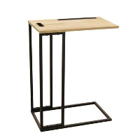 Orange85 Bijzettafel Vierkant Zwart 45x35x66.5Cm Hout