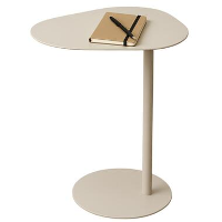 MISOU Organische Bijzettafel op Voet   Beige