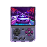 Miyoo Mini Plus Transparant Paars Retro Handheld Game Console voor PS1 MD SFC MAME GB FC WSC 3.5 Inch IPS OCA Scherm Dra