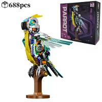MJ 13052 LED Mechanische Papegaai 13055 Mechanische Mantis 13058 Half gespleten Kikker Doe Het Zelf Technisch Creatief G