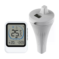 MK8007A Draadloze Digitale Zwembadthermometer Drijvende Sensor LCD Scherm Binnen Buiten Watertemperatuur Monitor Aquariu