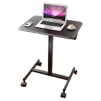 Mobiele Standaard Bureau Verstelbare Hoogte Ergonomische Pneumatische Laptoplift Bureau met Vergrendelbare Wielen H vorm