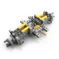 MOC 9365 Hoge technologie Onderdelen Bouw Blokken + Wielen Klein Deeltje Achterloop Systeem Schokabsorberende Chassis Cr